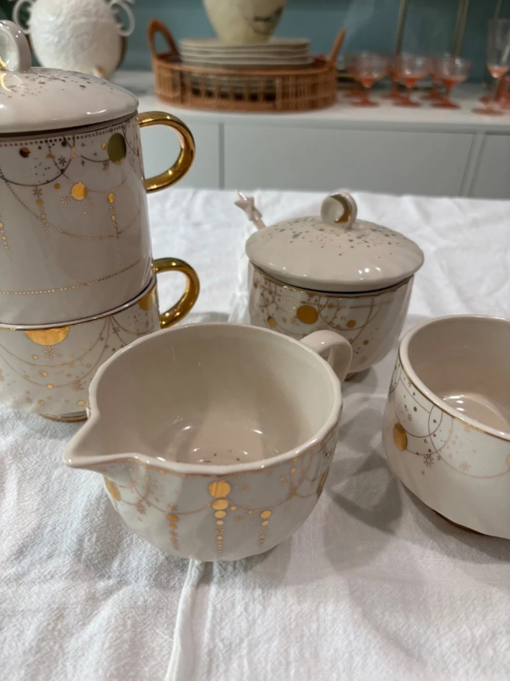 Retired Anthropologie Celine Tea Collection | Tea for Two + Creamer & Sugar